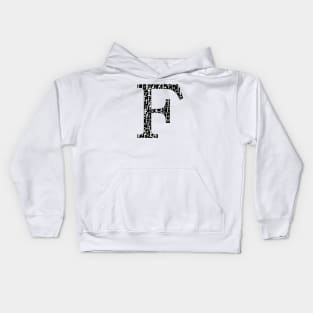 F Filled - Typography Kids Hoodie